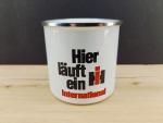 IHC Hier läuft ein International Emaille Tasse